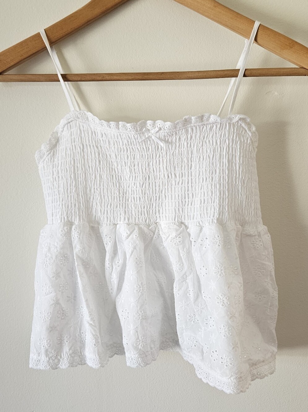 NWT LA hearts by pacsun white eyelet peplum tank